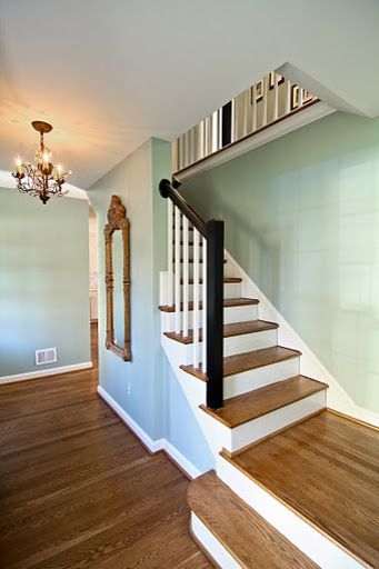 Benjamin Moore Wythe Blue Foyer - Click on image to see more examples