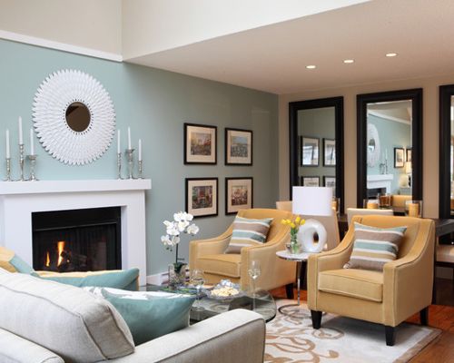 Benjamin Moore Wythe Blue Paint Color Living Room