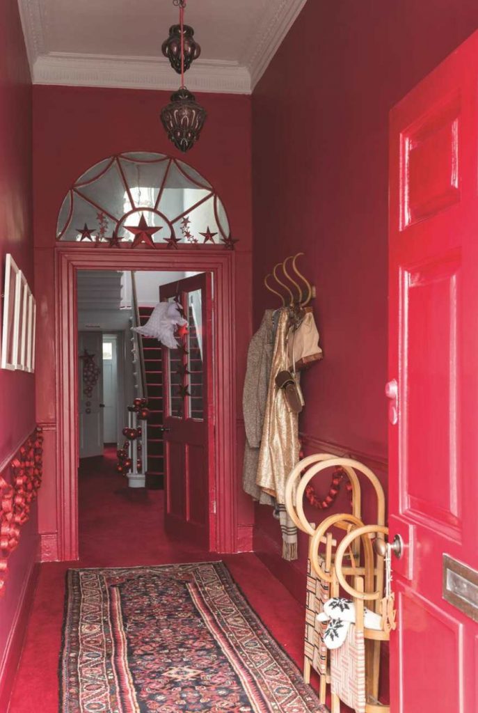Farrow & Ball Rectory Red Hallway paint color scheme