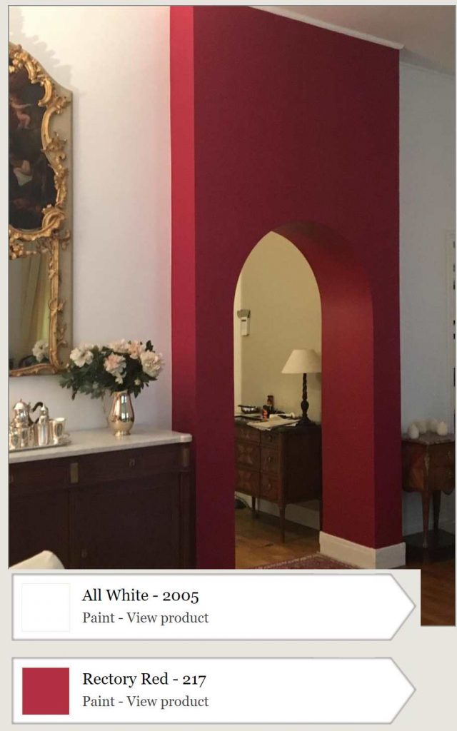 Farrow & Ball Rectory Red Paint and All White Color Schemes