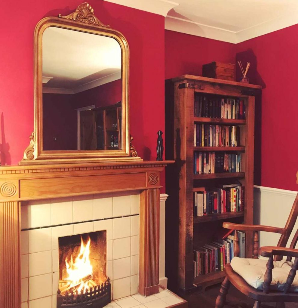 Farrow & Ball Rectory Red wall paint color scheme living room
