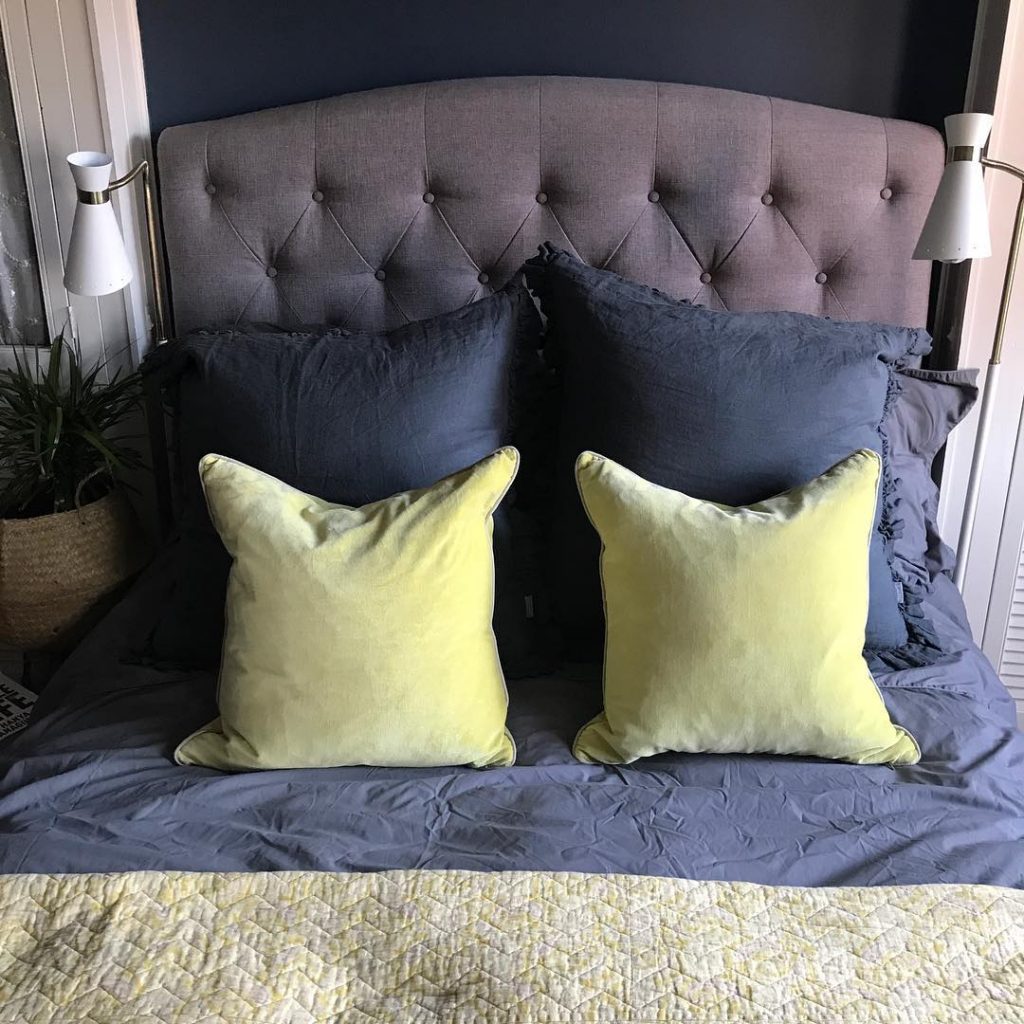 Farrow & Ball Stiffkey Blue Painted Bedroom Walls