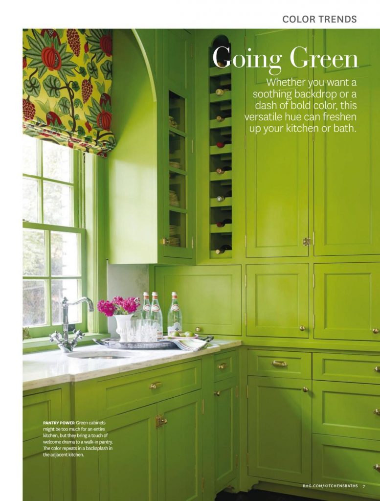 Green kitchen cabinets, kitchen with a green color scheme
