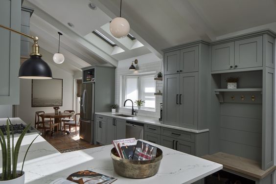 Farrow & Ball Pigeon Kitchen Cabinets