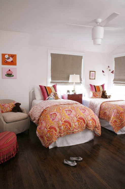 Benjamin Moore Pink Bliss Girls Bedroom Wall Paint Color Scheme