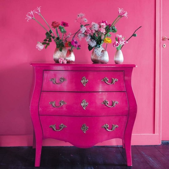 antique pink cabinet