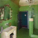 Green and Gold Glam Bathroom
