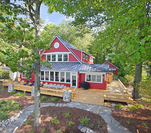 red cottage exterior
