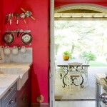 Red Kitchen in Tuscany