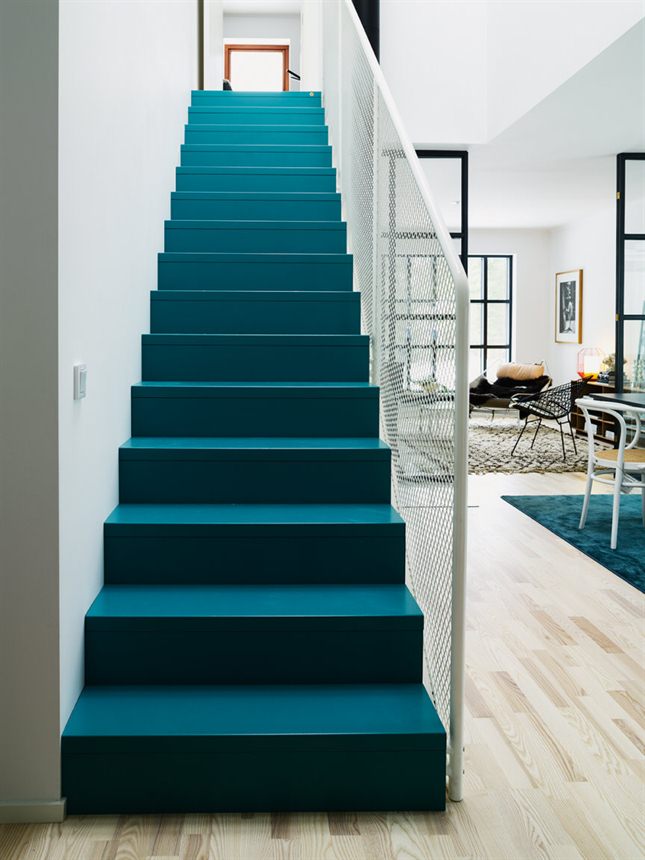 teal stairs