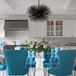 Grand Kitchen in Turquoise and White