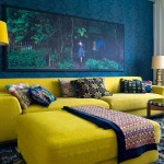 Eclectic Blue and Yellow Living