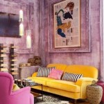 Yellow, Pink and Mauve Living Room