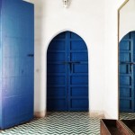 Blue Door and Chevron Floor