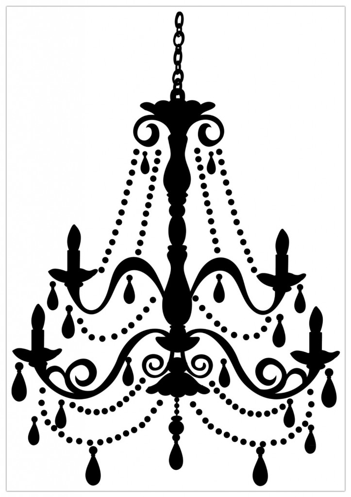 chandelier wall decal