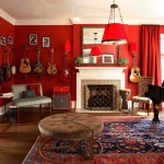 Cool Red Living Room
