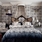 Black and White Floral Bedroom