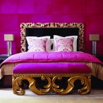 Fuchsia and Gold Bedroom