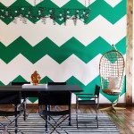 Chevron Wall in Green