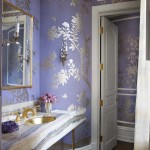 Lavender and Silver Powder Room
