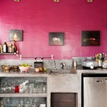 Modern Kitchen in Pink and Concrete