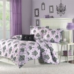 Purple and Black Damask Bedding