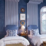 Blue Stripe Twin Bed