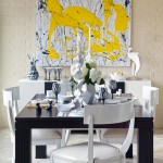 Yellow Abstract Art Dining