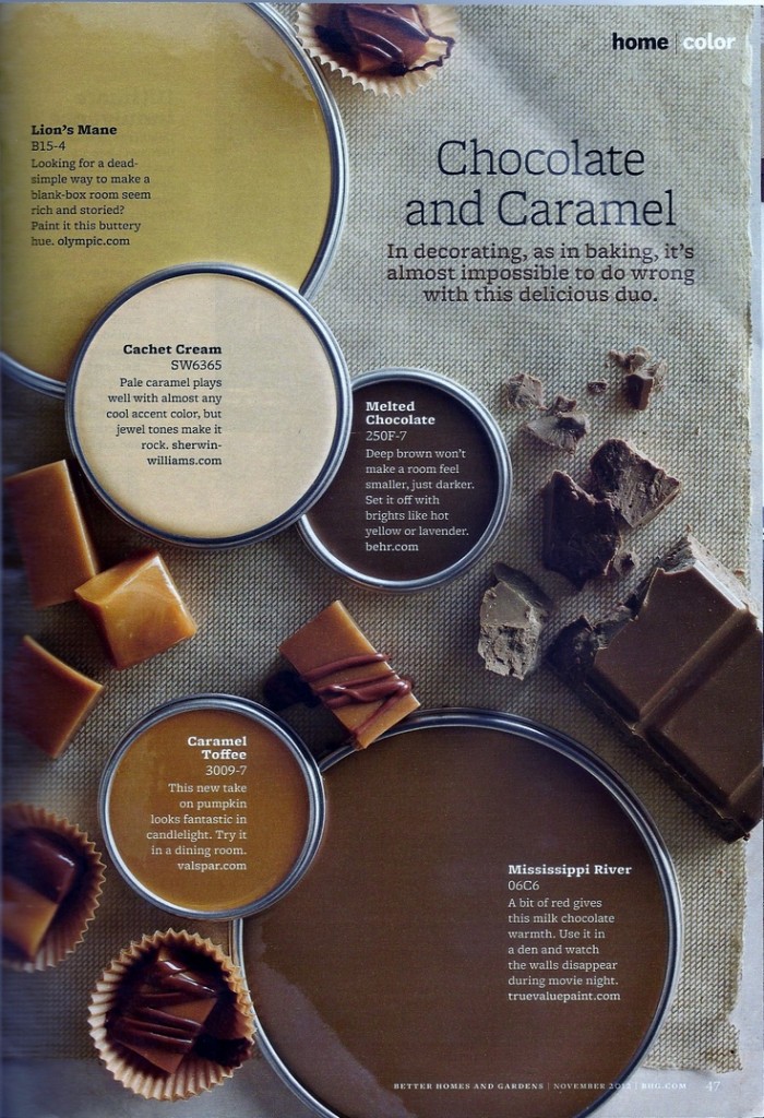 chocolate and caramel paint color scheme
