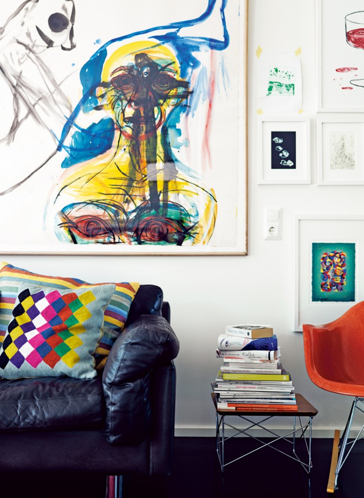 contemporary colorful living