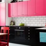 Pink and Black Modern Kitchen
