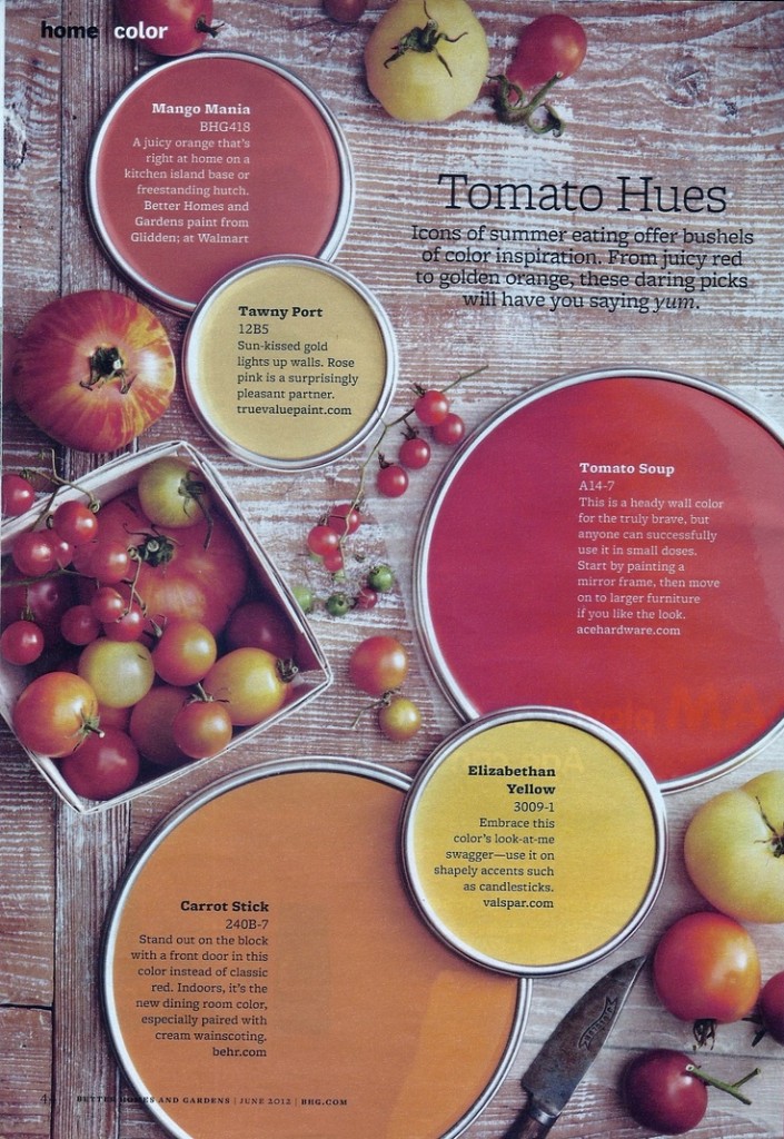 tomatoe hues paint colors