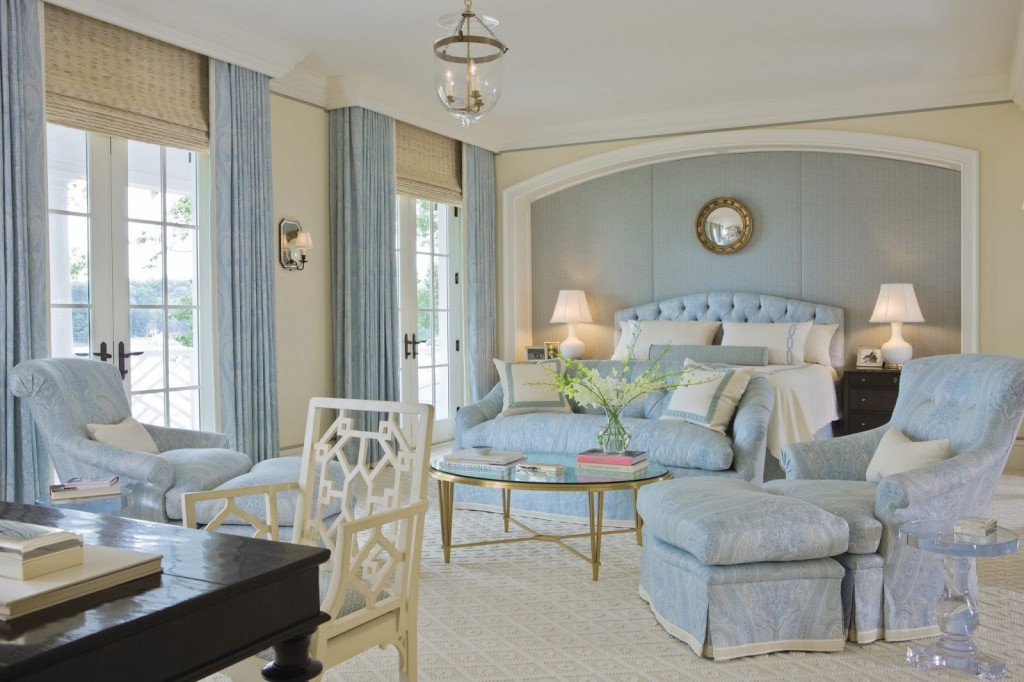 Decorated Light Blue Bedrooms Upholstered Beds