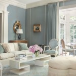 White and Light Blue Classic Living