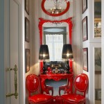 Red Painted Items in the Hallway