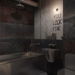 Dark Industrial Bathroom