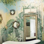 Painted Garden Mural Bathroom