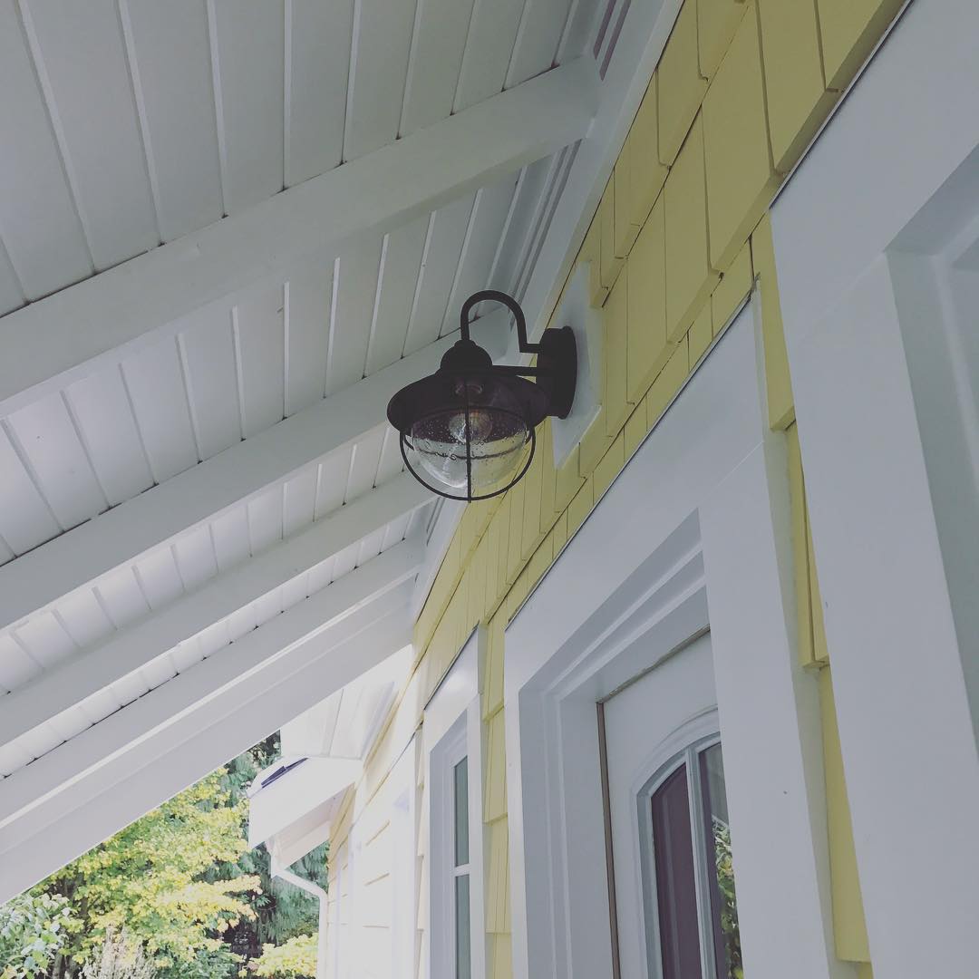 Benjamin Moore Hawthorne Yellow Painted House Exterior