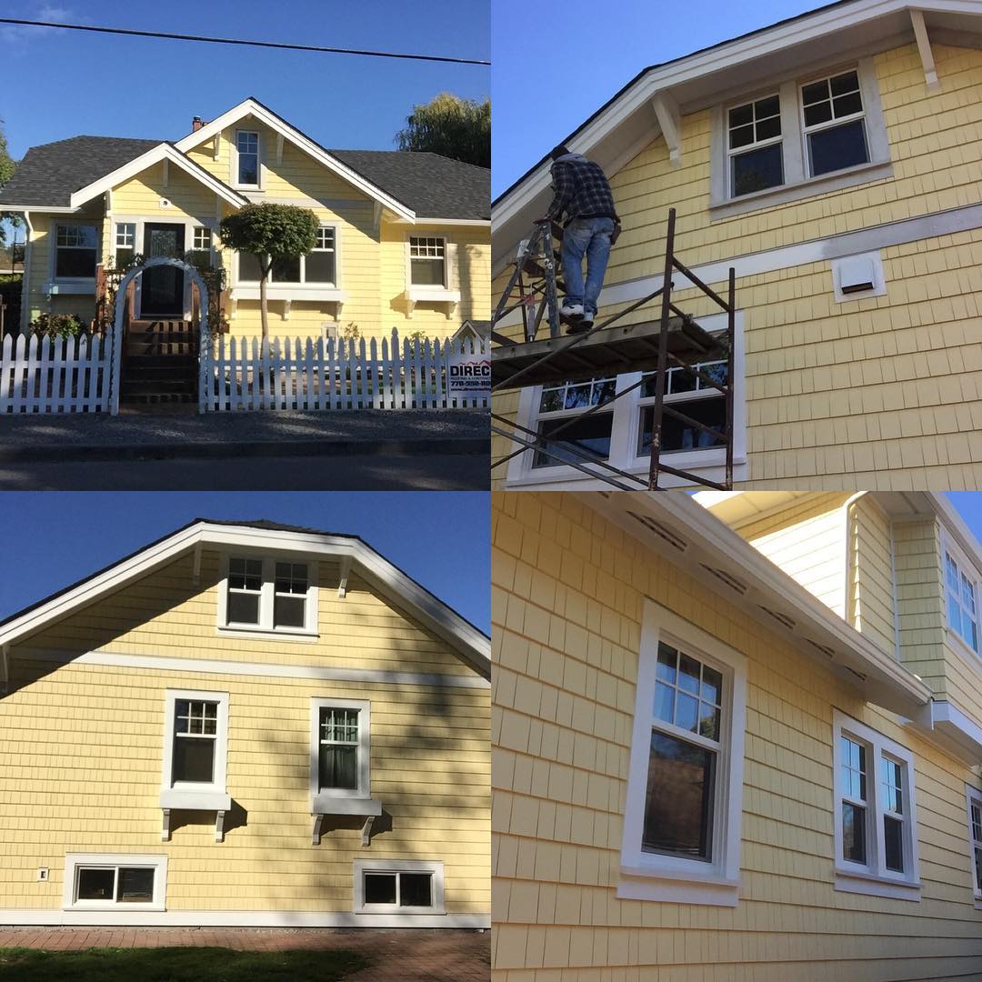 Exterior Painted in Benjamin Moore's Hawthorne Yellow