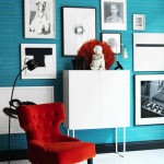 Red and Turquoise Modern Interior