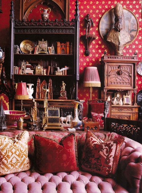 Red Boho Living Room - Interiors By Color