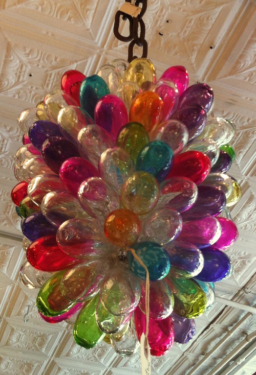syrian handblown glass chandelier