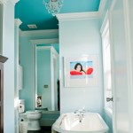 Benjamin Moore Peacock Blue on the Ceiling