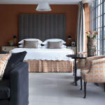 Bedroom in Opaque Orange and Grey