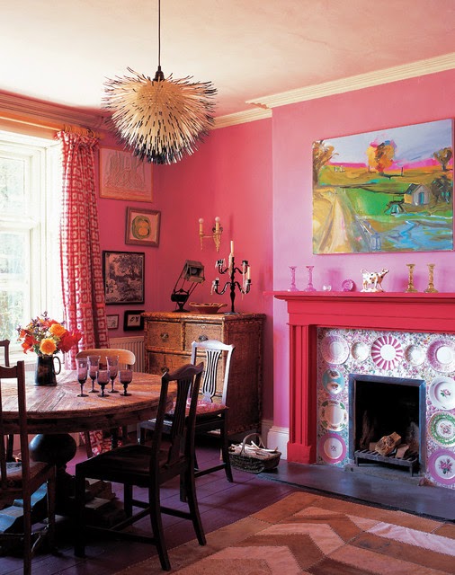 pink dining eccentric