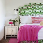 Bold Green and Pink Living and Bedroom