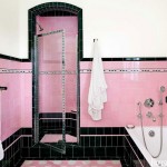 Pink and Black Retro Bathroom 