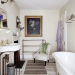 Shabby Bathroom in White and Purple