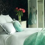 Bedroom in Black and Aqua