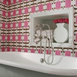 Pink Wallpaper Print for the Bathroom